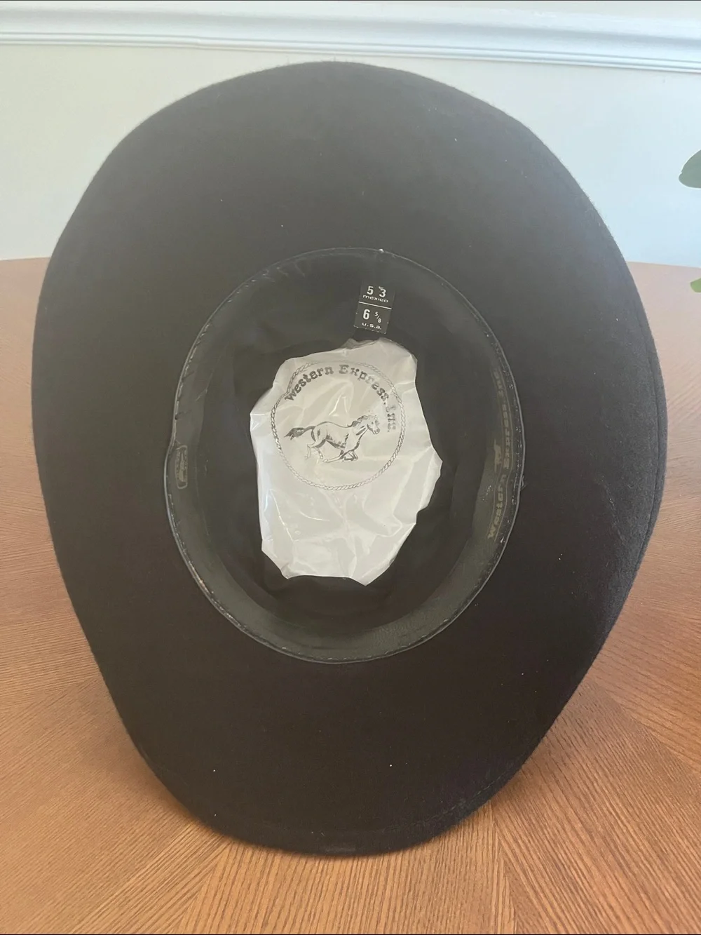 Western Gambler Hat Black Wool Western Express Unisex Size Small